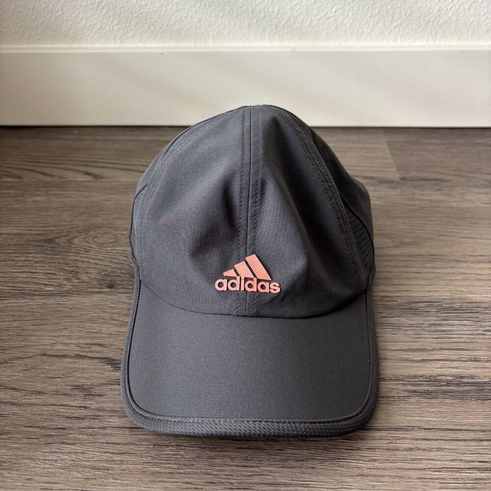 Adidas Aeroready Grey Pink Running Hat Sports Workout Athleisure